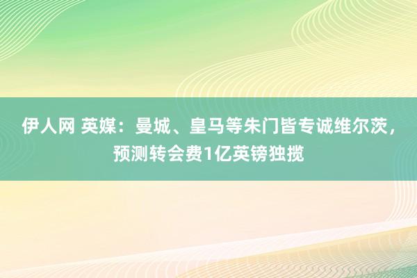 伊人网 英媒：曼城、皇马等朱门皆专诚维尔茨，预测转会费1亿英镑独揽